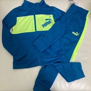 Puma neon blue active performance pants set 4004